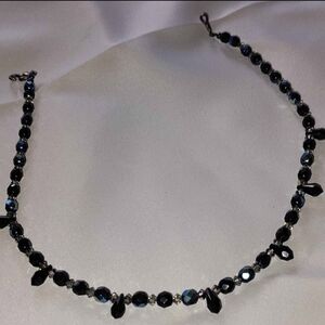 Elegant Black Beaded Necklace